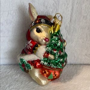 Fitz and Floyd Vintage Christmas Rabbit Ornament